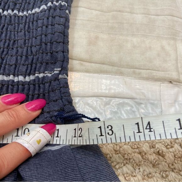 Hello Miss Strapless‎ Shirred Top Mini Dress Grey with Stripes Size Small - Picture 6 of 14